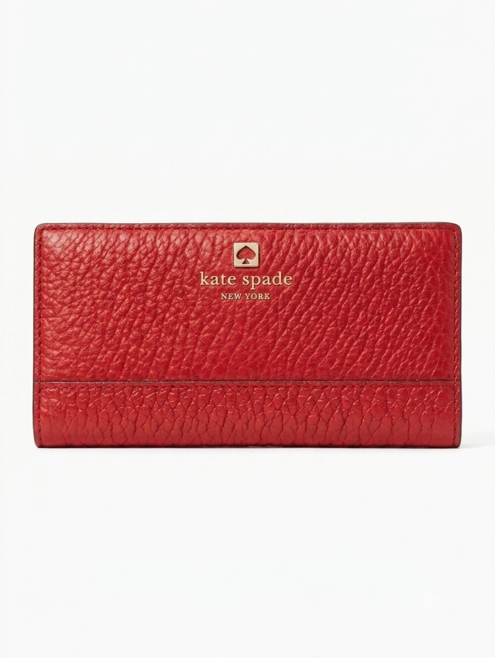 kate spade Red Pebbled Leather Wallet